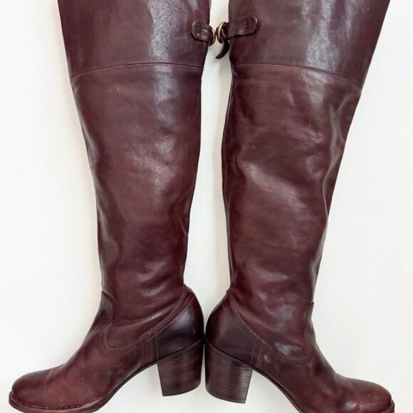 Frye Lucinda Over-The-Knee Genuine Leather Boots. - Picture 5 of 11